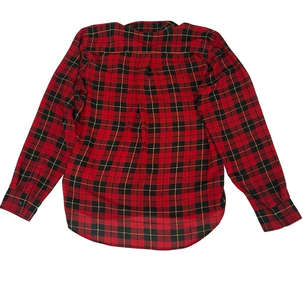 Chaps Red Plaid Button Down Lightweight Shirt Top -Women’s Large - Picture 8 of 11